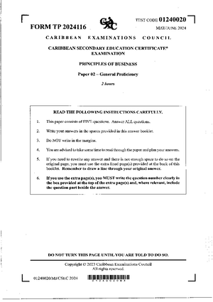 CSEC Physics P2 2019 - GOOD - TEST CODE 01238020 FORM TP 2019100 2019 ...