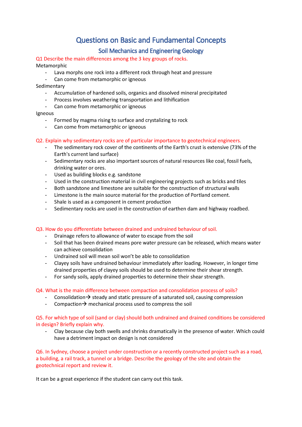 Questions On Basic And Fundamental Concepts With Answers-1 - Questions ...