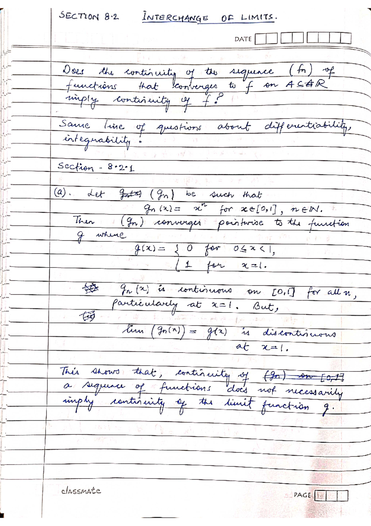 Interchange of limits - Notes - Studocu