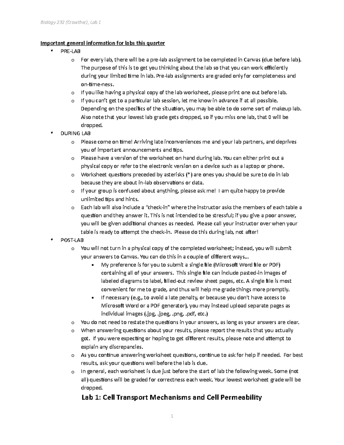 232 lab01 diffusion - completed - Important general informaon for labs ...