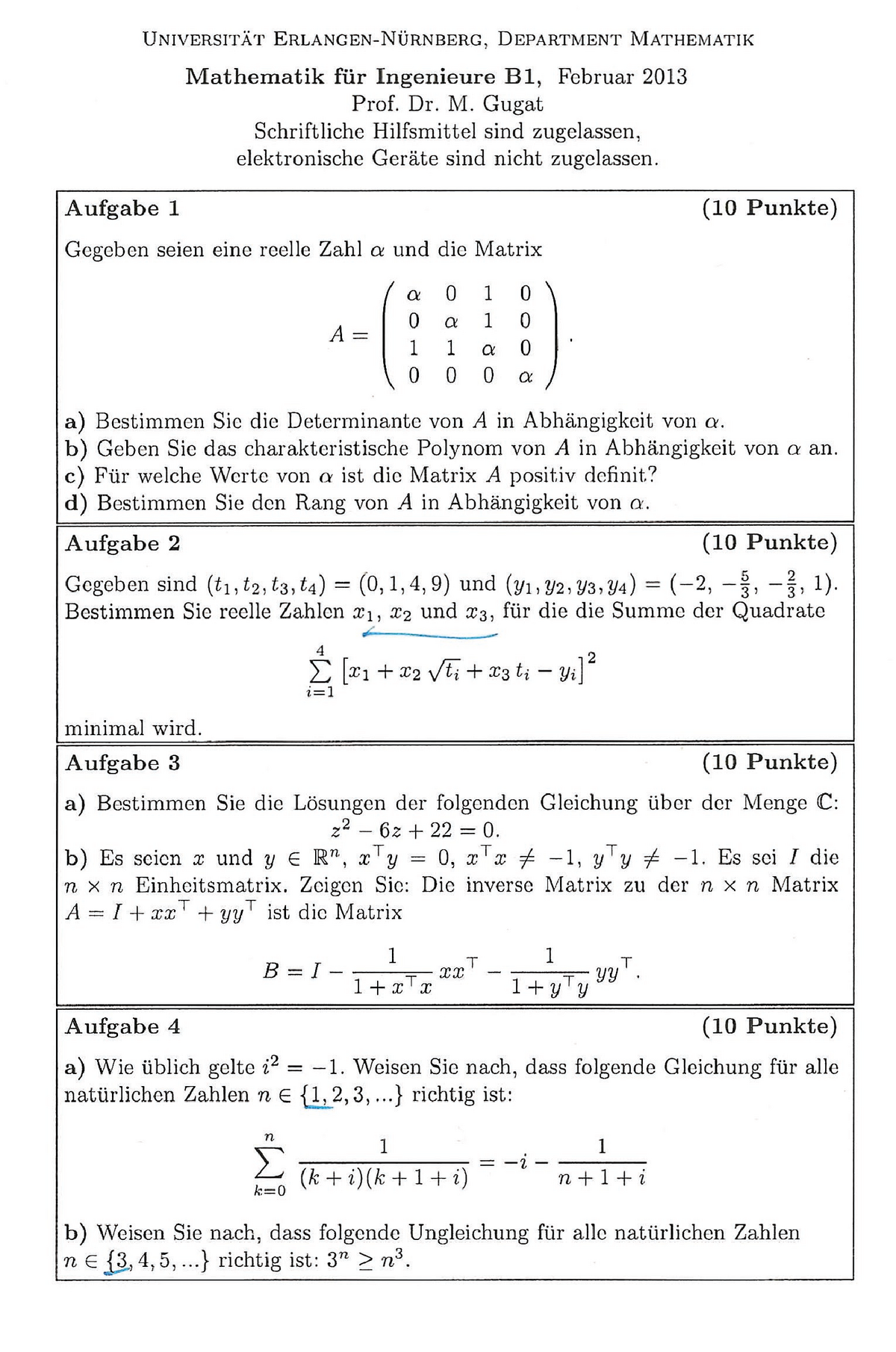 2012 WS Ing Math B 1V Gugat Klausur - Mathematik Für Ingenieure B1 ...