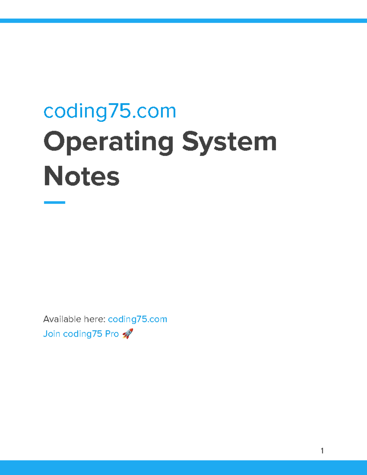 operating system - coding75 Operating System Notes Available here ...