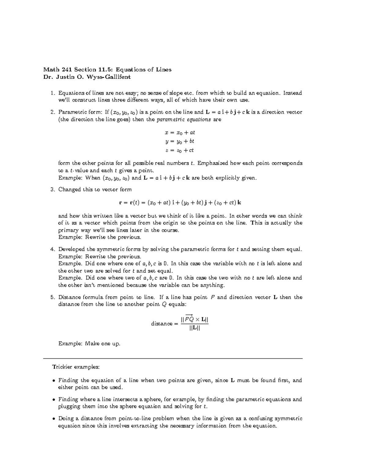 Ch11-5 - Justin Chapter 11 Section 5 Notes - Math 241 Section 11 ...