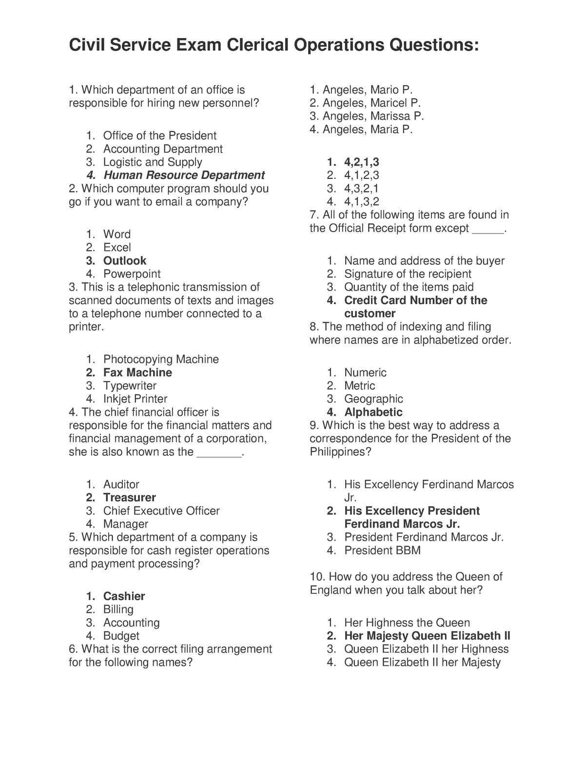 clerical-operations-questions-which-department-of-an-office-is