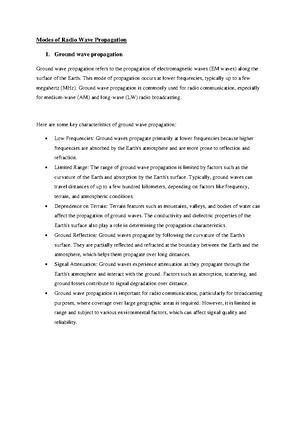 Radio Wave Propagation