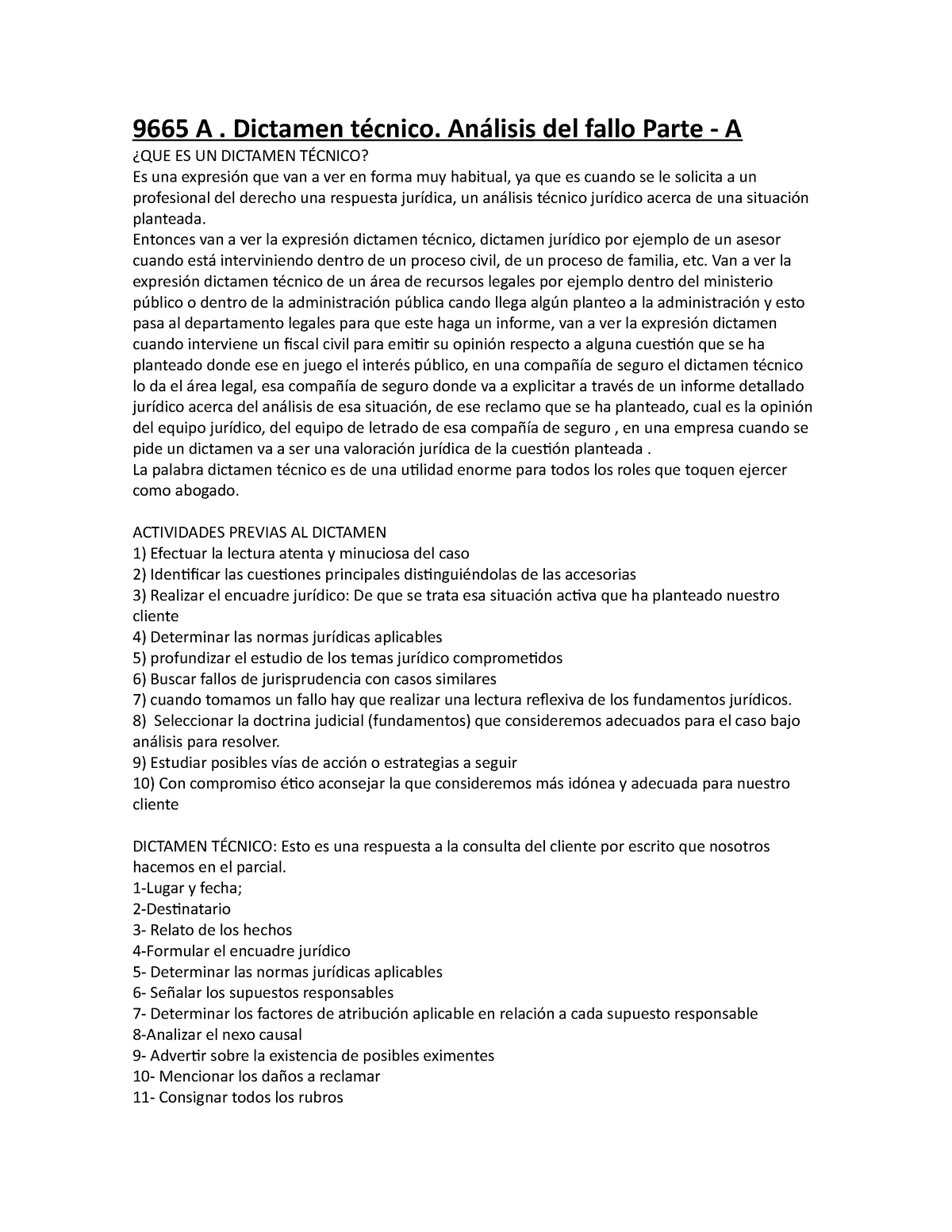 Dictamen Tecnico Definiciones Y Explicacion De Como Hacerlo - 9665 A ...