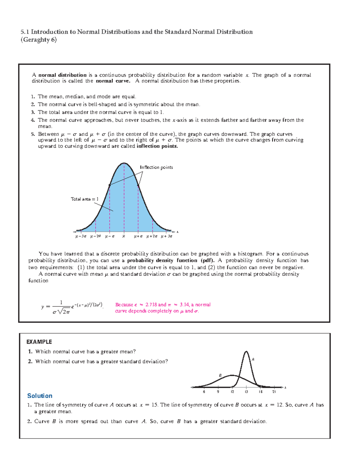 5.1 Note - Assignment 1 - (Geraghty 6) A normal distribution is a ...