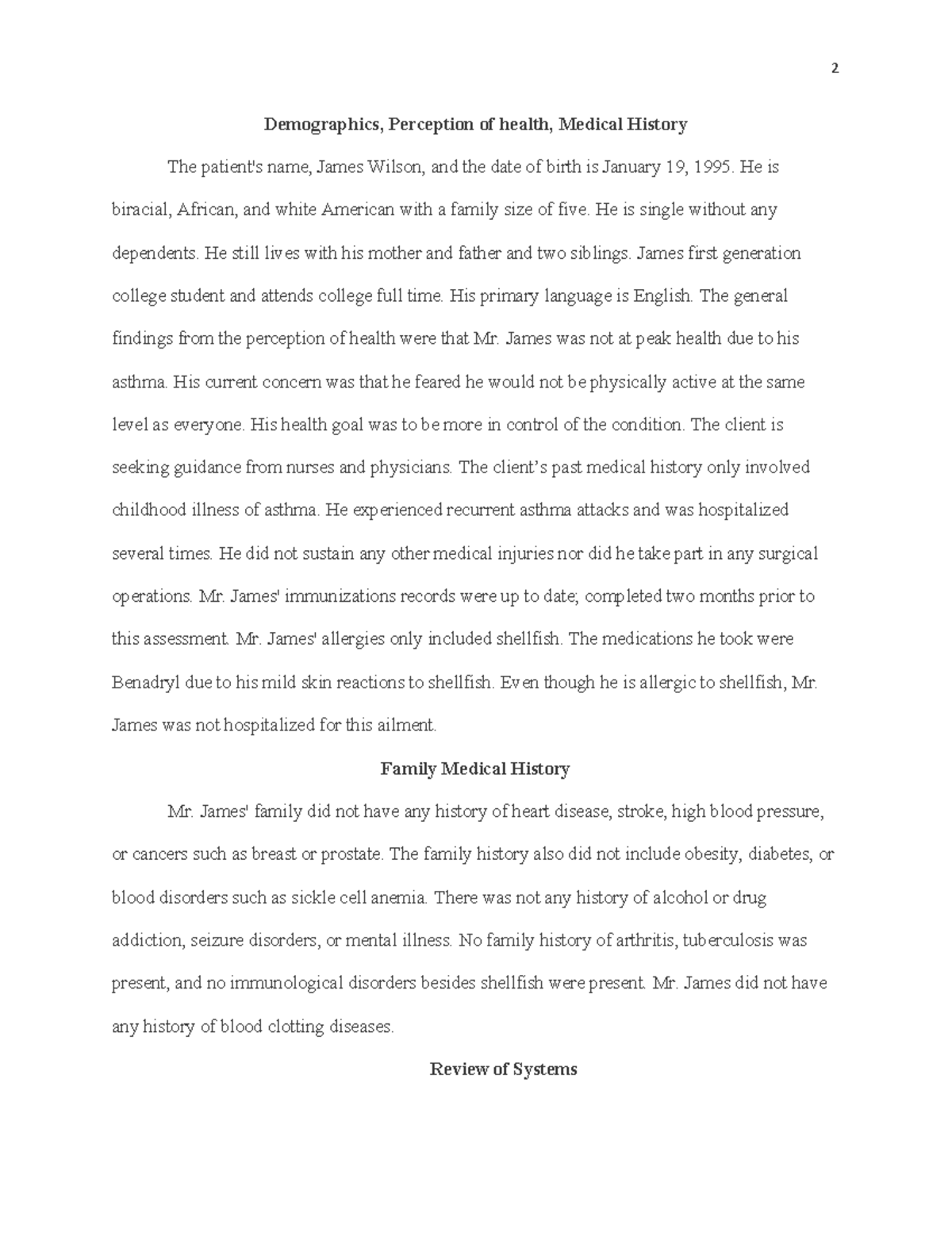NR302 RUA Example - How to write your RUA paper - Demographics ...
