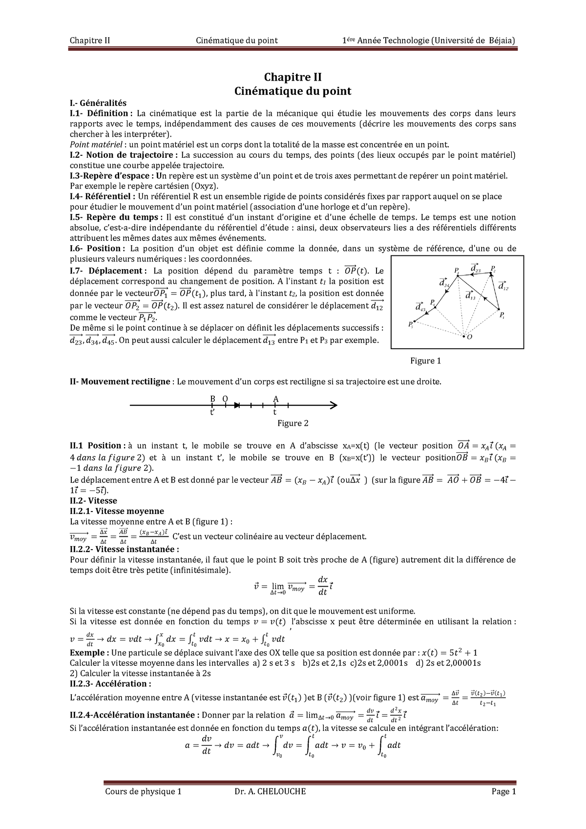 Chapitre 2   Physique Cours   Cours De Physique Claire@univ Lille Clé