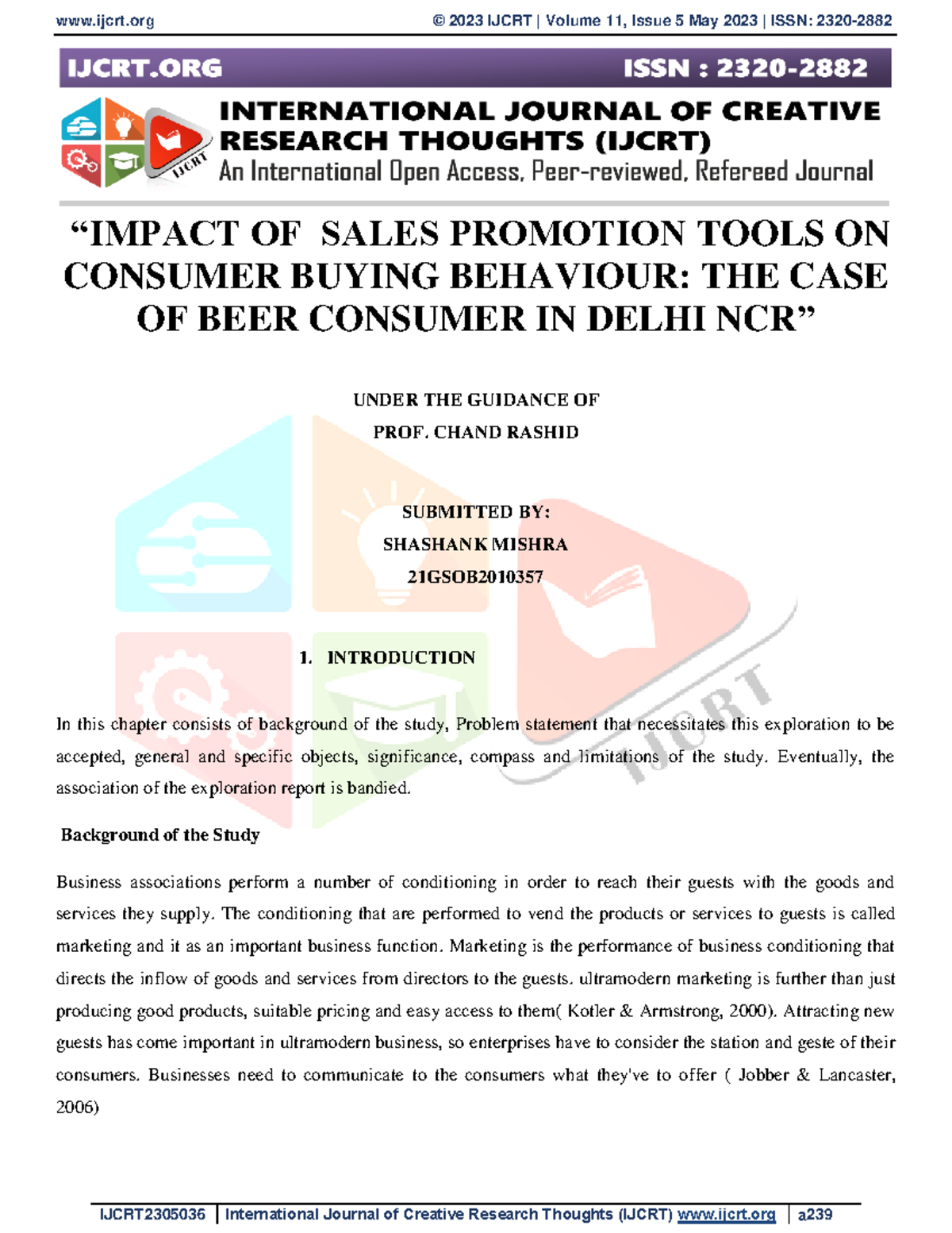 Impact OF Sales Promotion Tools ON Consumer Buying Behaviour THE CASE ...