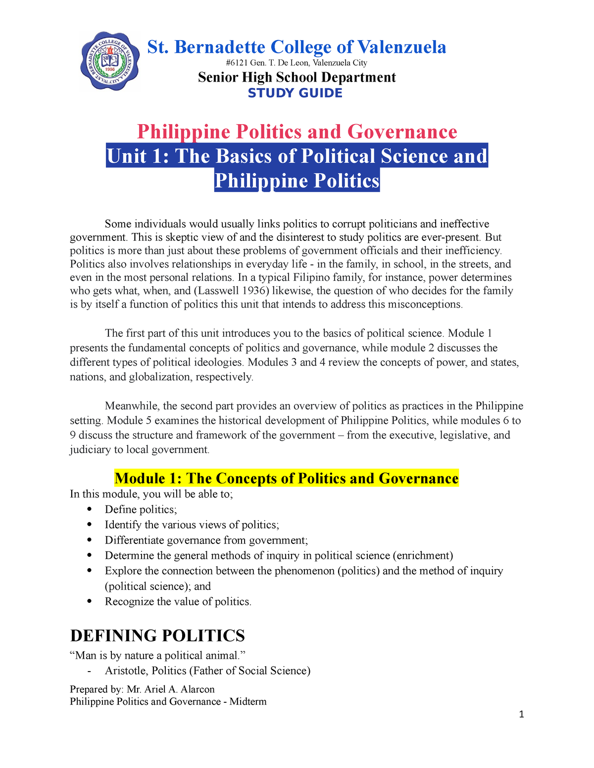 NEW Philippine Politics and Governance - #6121 Gen. T. De Leon ...