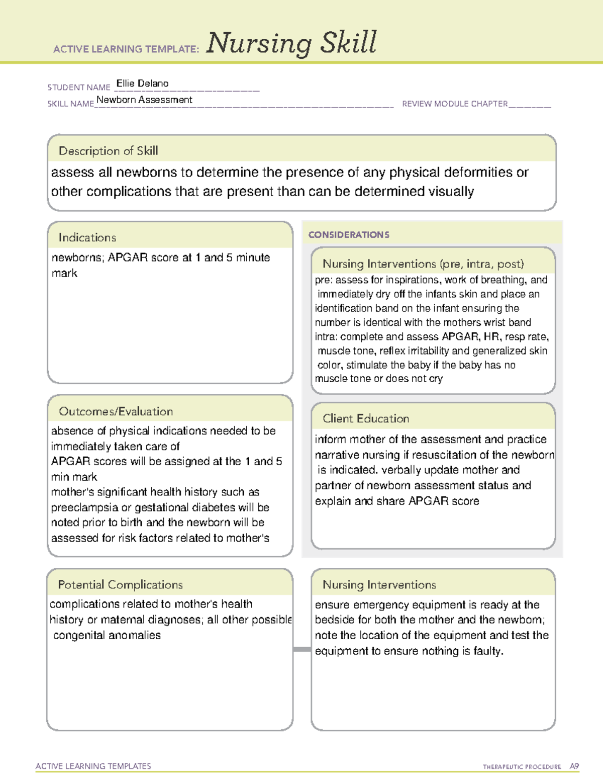 Ob Ati Proctored Alt 2 - Thanks - Active Learning Templates Therapeutic 