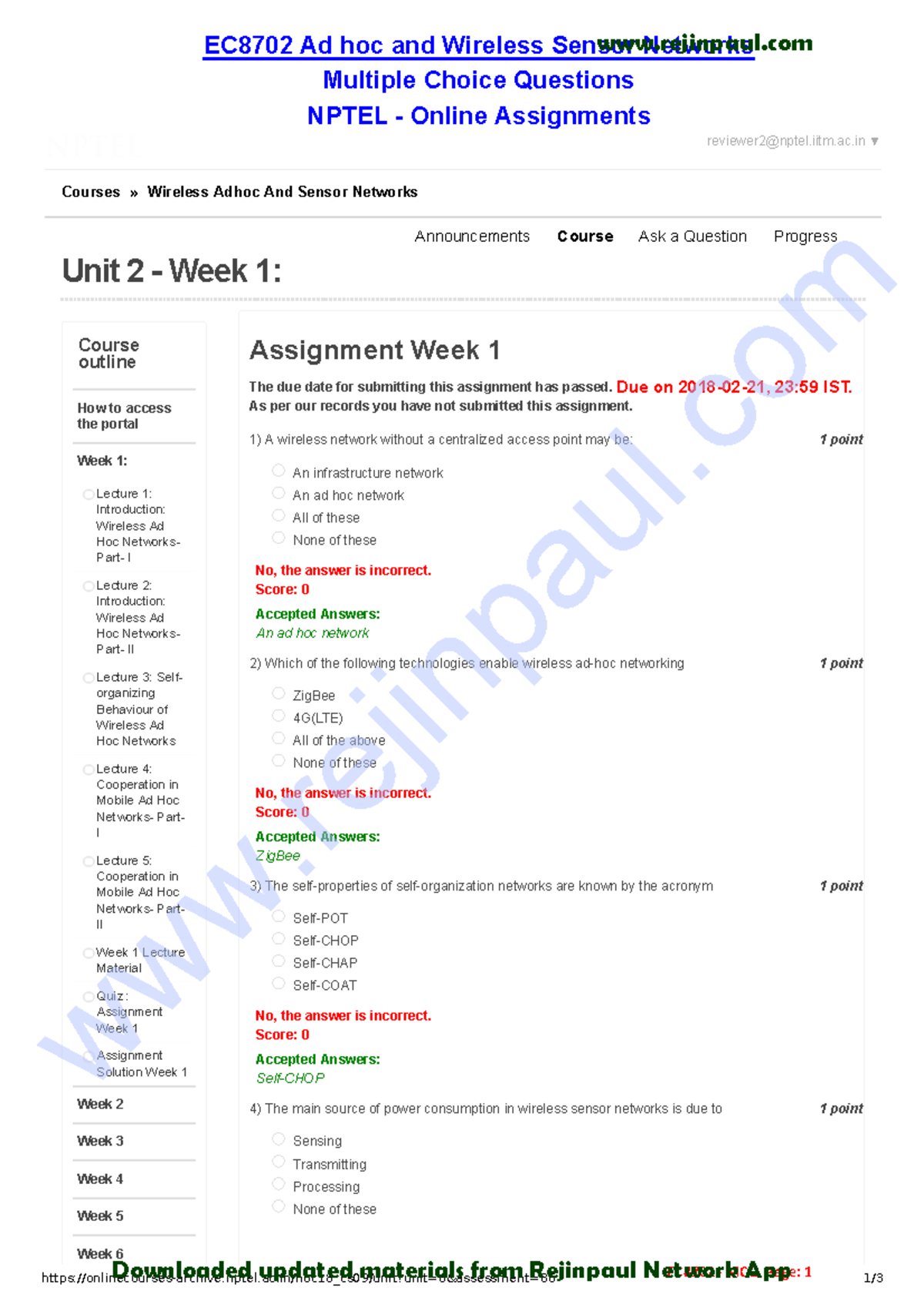 EC8702 Ad hoc and Wireless Sensor Networks MCQ Courses » Wireless