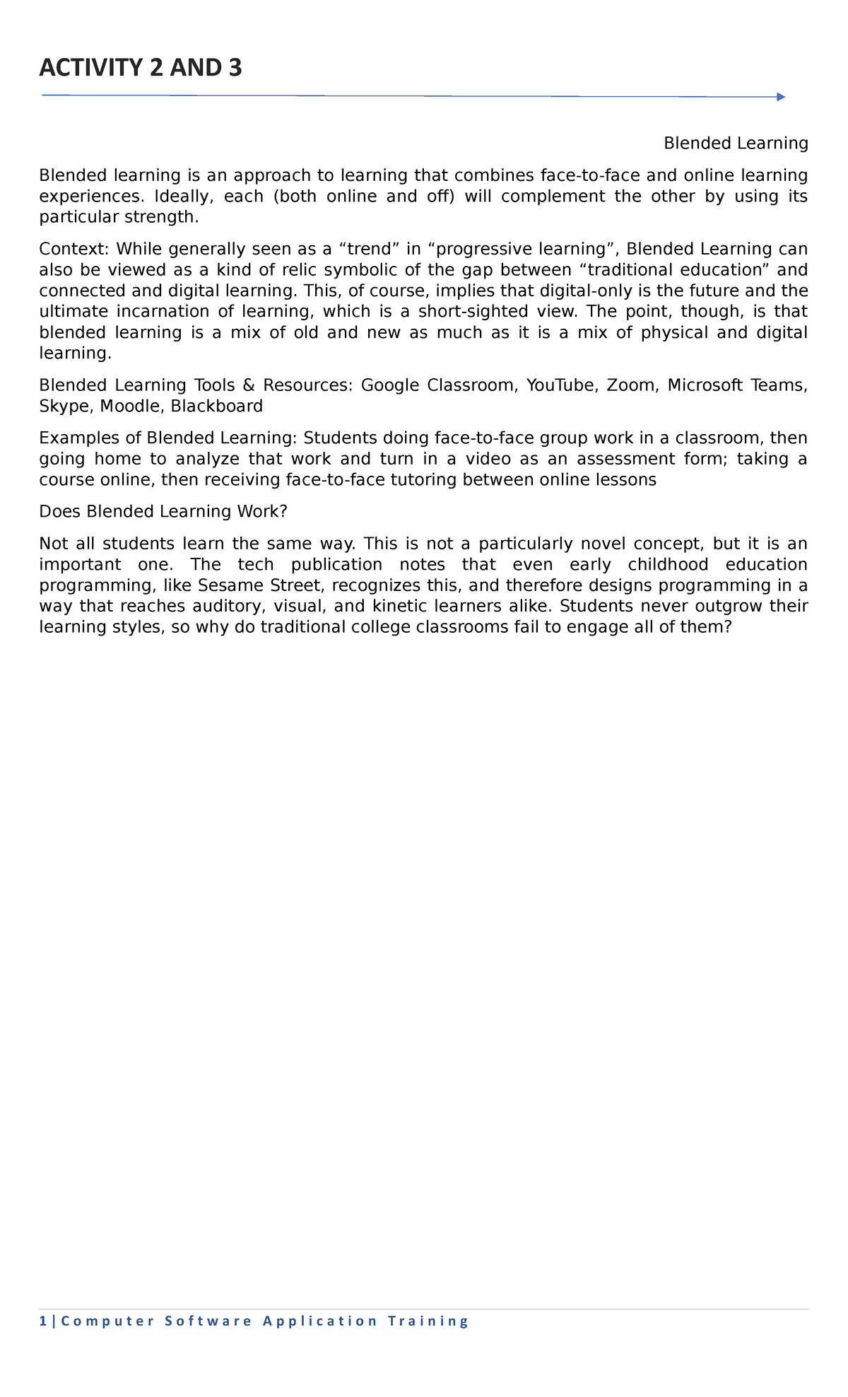 ZOSA 2and3 Computer notes for beginners. - ACTIVITY 2 AND 3 Blended ...