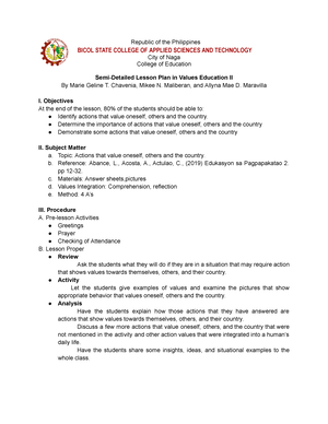 DLP Flipino Pandiwa - Detailed Lesson Plan Sa Pagtuturo Ng Filipino Sa ...