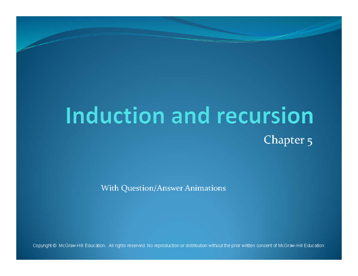 COMP 232 Chap 5 - Lecture notes 5 - Chapter 5 With Question/Answer ...