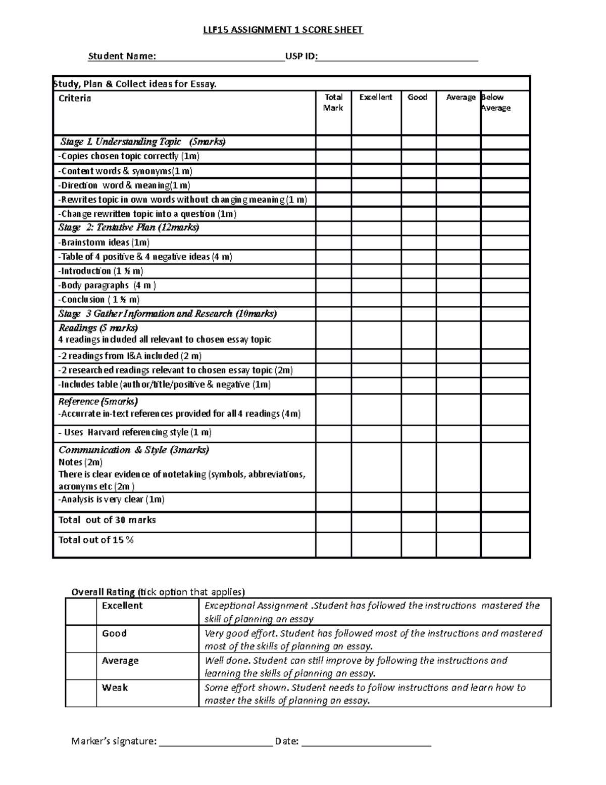 llf15-assignment-1-score-sheet-llf15-assignment-1-score-sheet-student