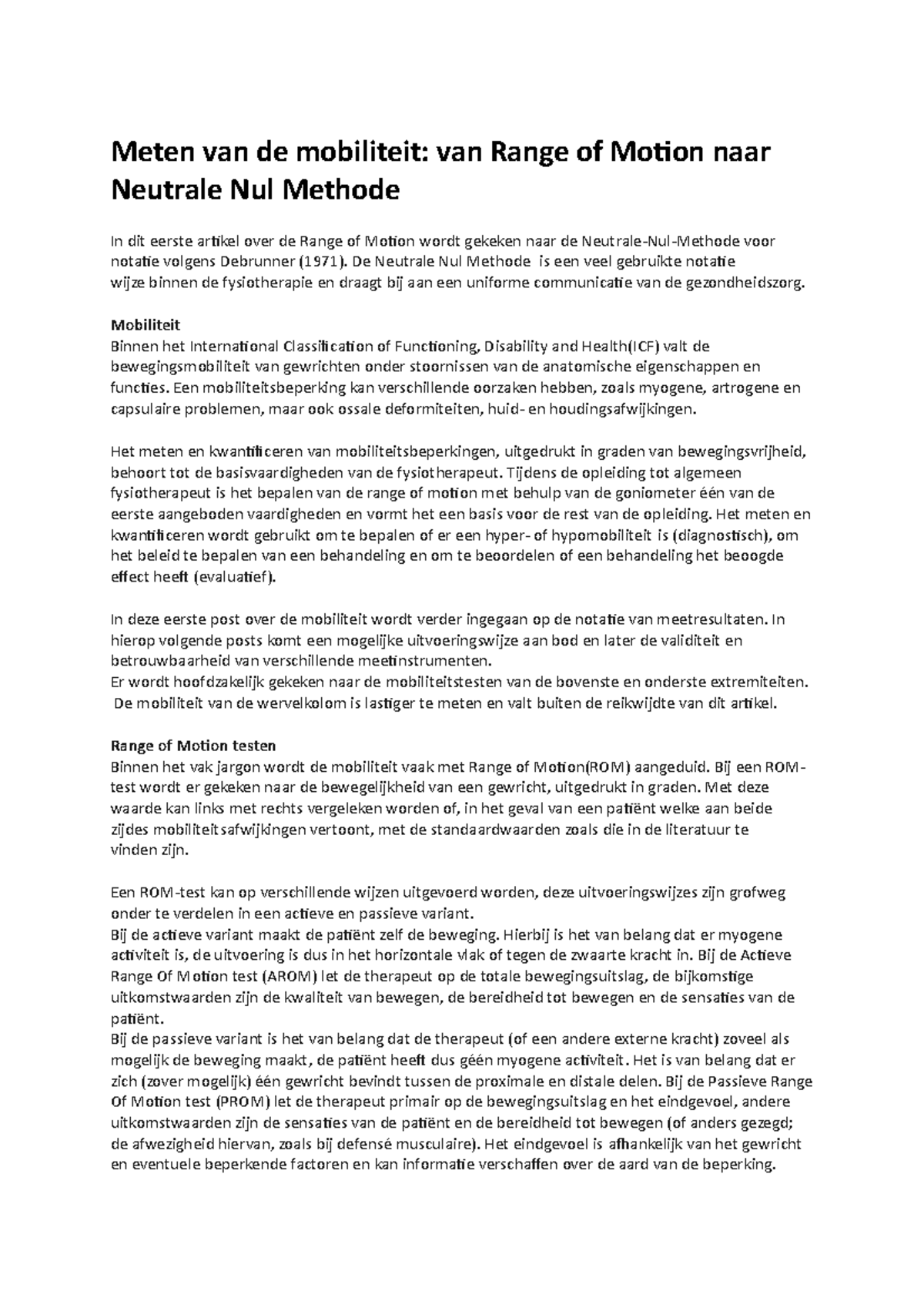 Meten van de mobiliteit - De Neutrale Nul Methode is een veel gebruikte ...