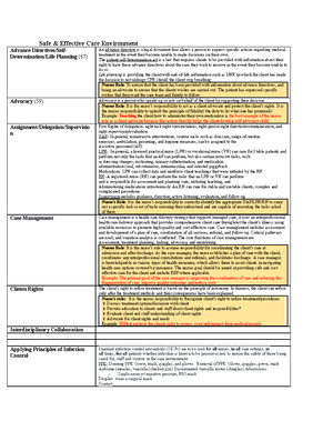 The Client Bill of Rights - The nurse is obligated to provide the ...