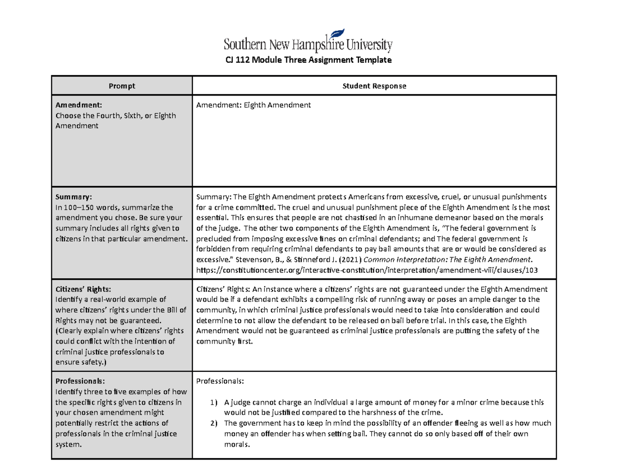 CJ 112 Module Three Assignment Template - CJ 112 Module Three ...