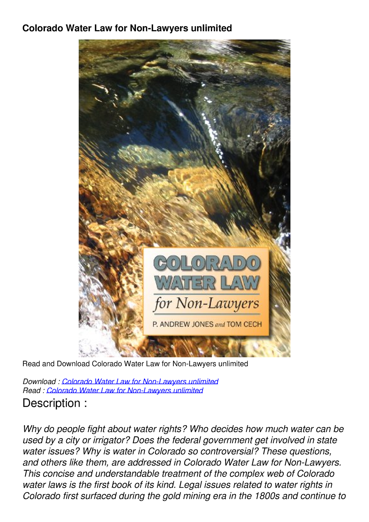 read-pdf-colorado-water-law-for-non-lawyers-unlimited-principal-of