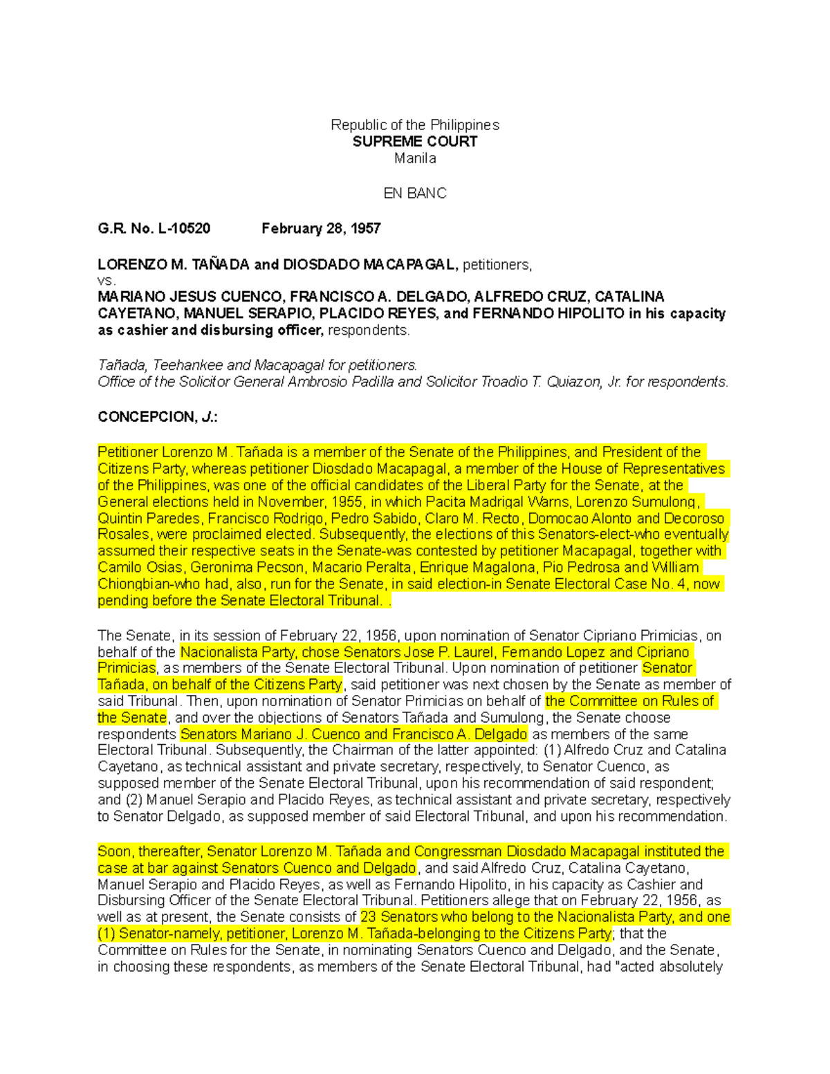 4-Tañada-vs - Case - Republic Of The Philippines SUPREME COURT Manila ...