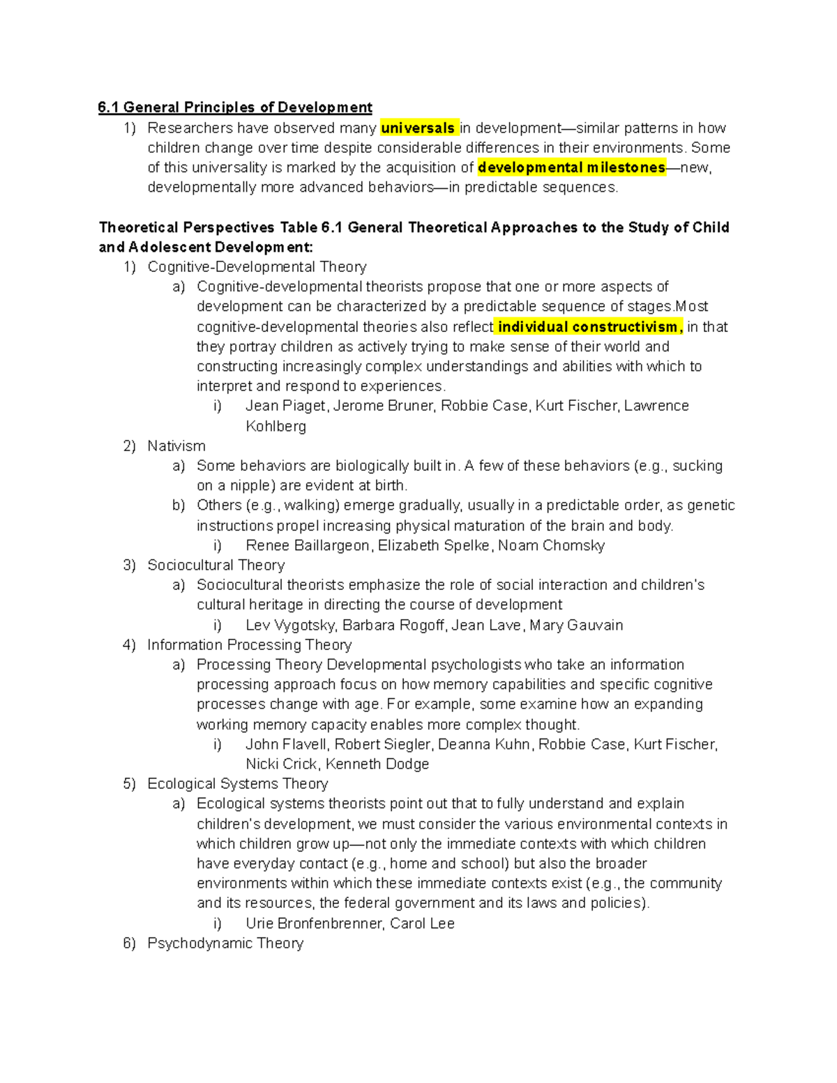 Chapter 6 ELM-200 Notes - 6 General Principles of Development 1 ...