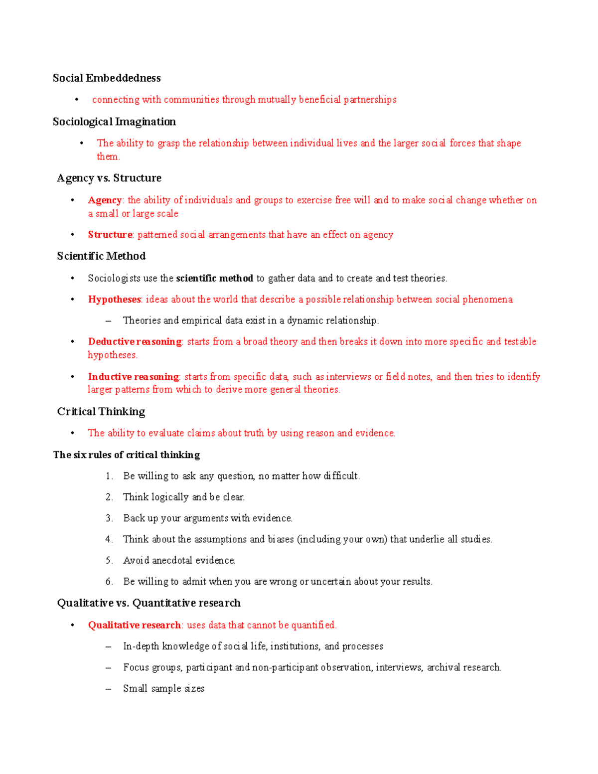 Soc 101 Quiz 1 - This Is For The Online Soc 101 Class For Quiz 1 ...