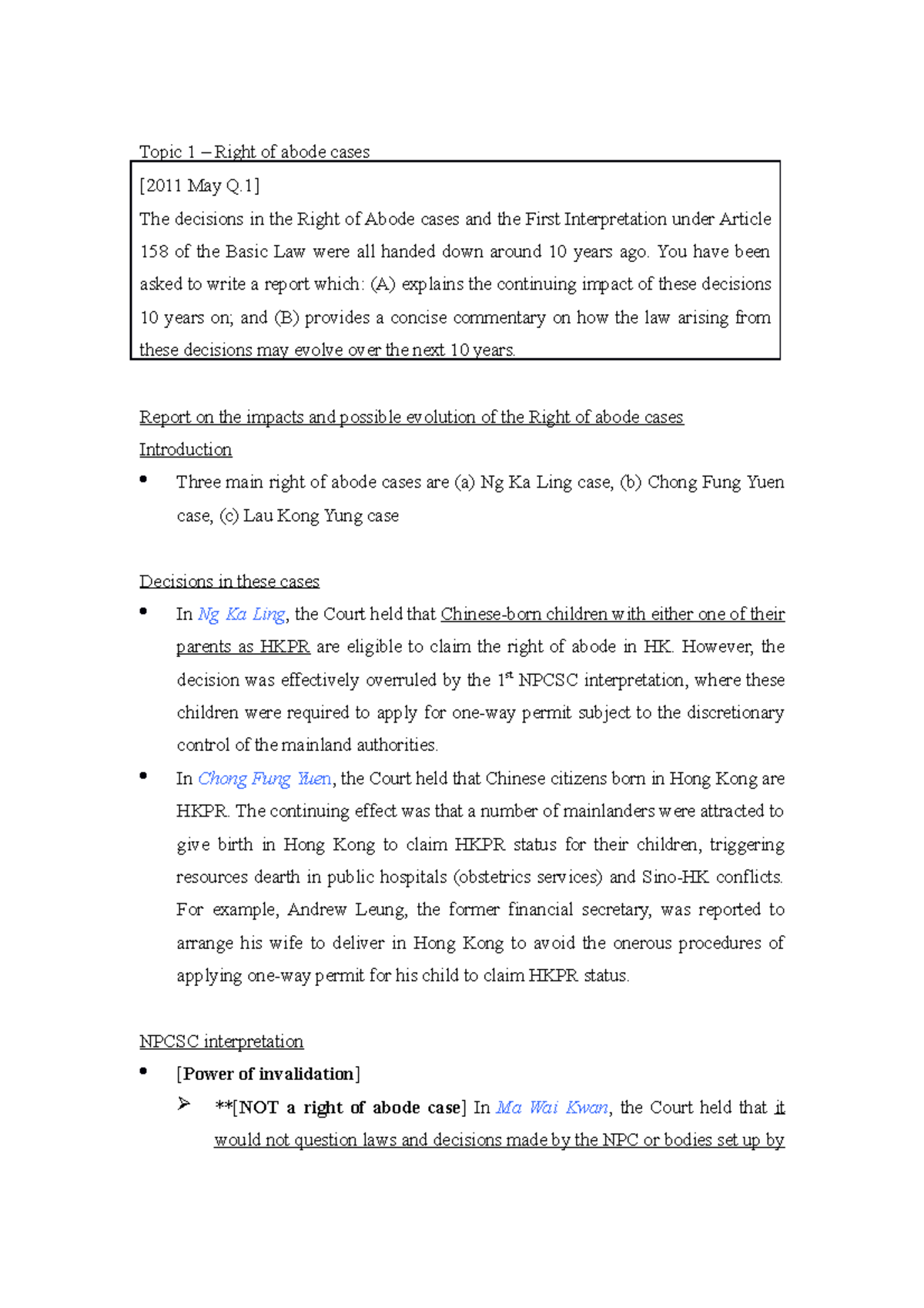 Exam 15 September 2016, questions and answers - Topic 1 – Right of ...