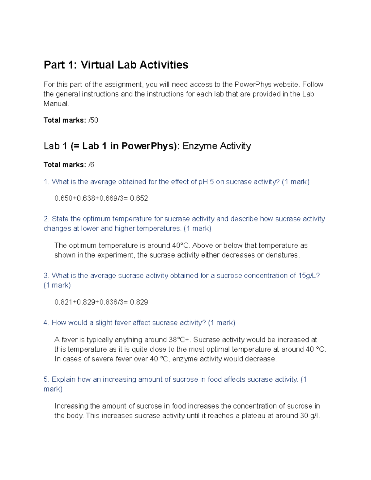 Bio 230 Lab Lab Part 1 Virtual Lab Activities For this part of the