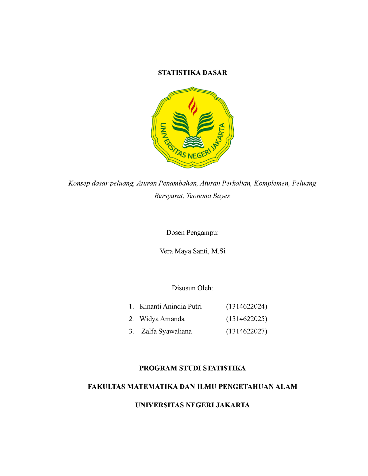 Konsep Dasar Peluang - ####### STATISTIKA DASAR Konsep Dasar Peluang ...