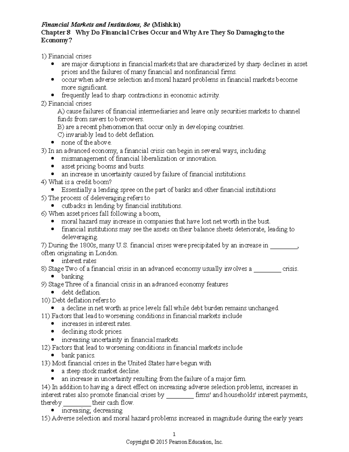 Chapter 8 - Fbdsnbbbbbbbbbbbbbbbb - Financial Markets And Institutions ...