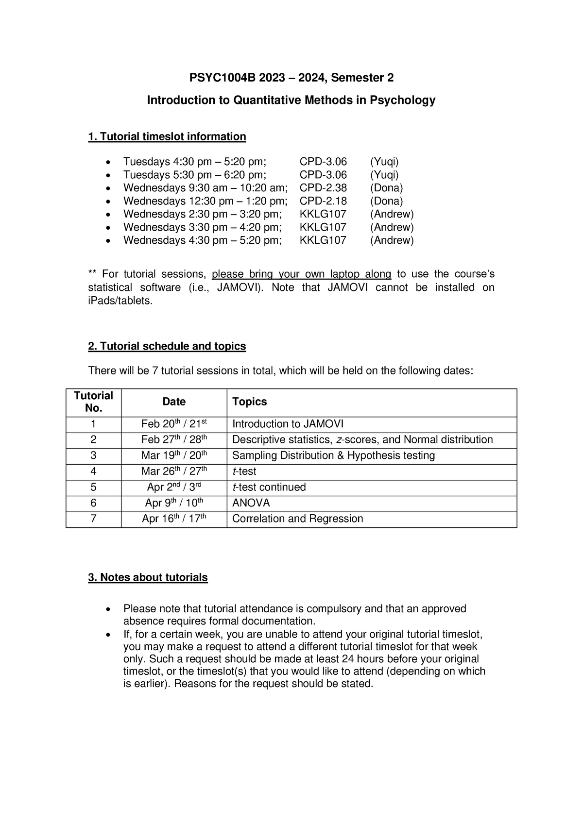 2024 Tutorial Outline And Schedule PSYC1004B 2023 2024 Semester 2   Thumb 1200 1697 