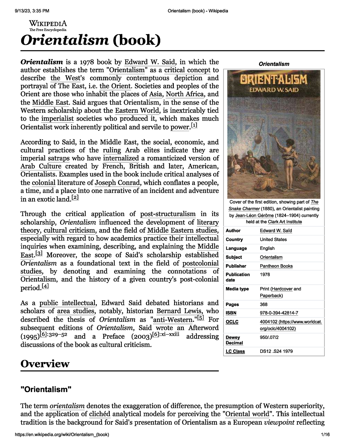 orientalism literature review