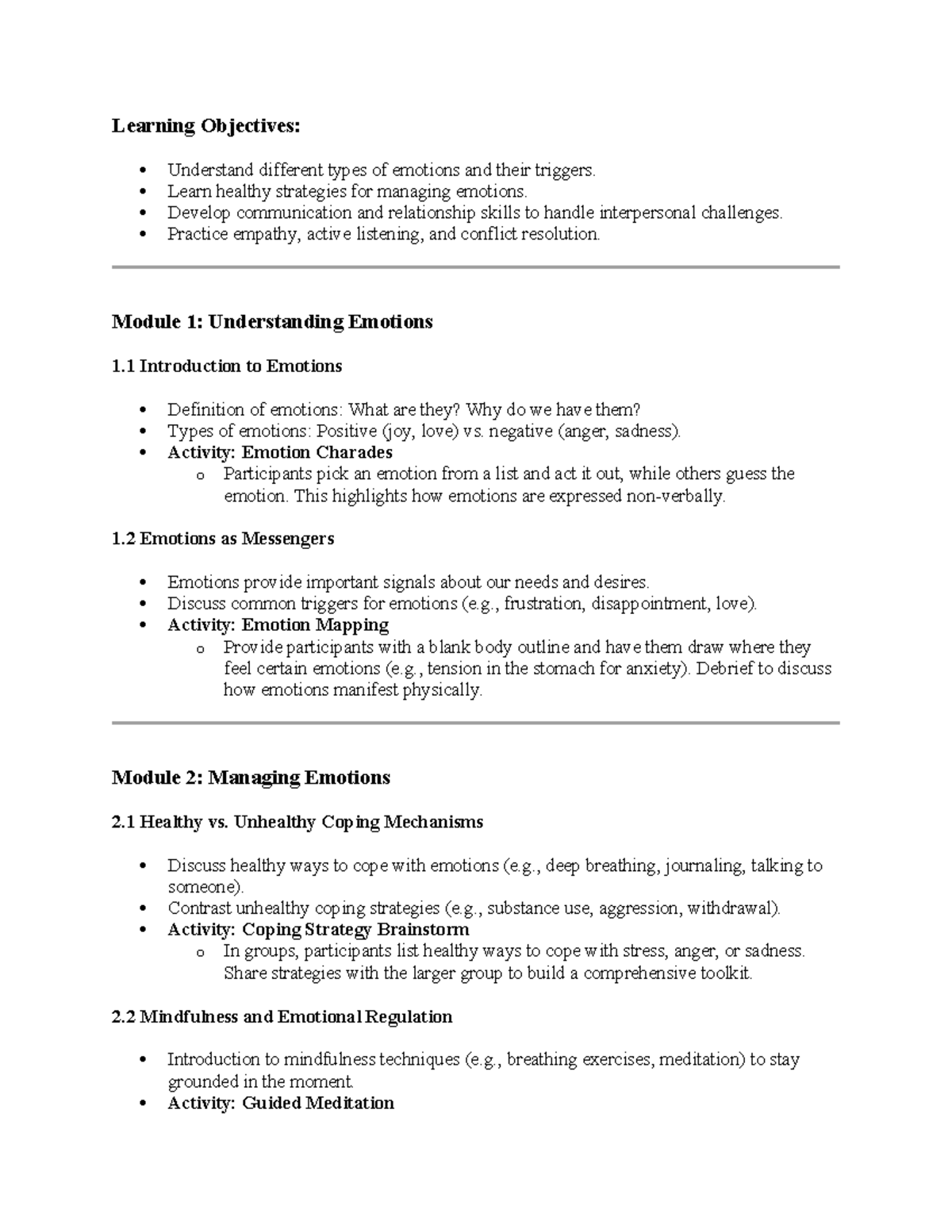 Emotions - Learning Objectives: Understand different types of emotions ...