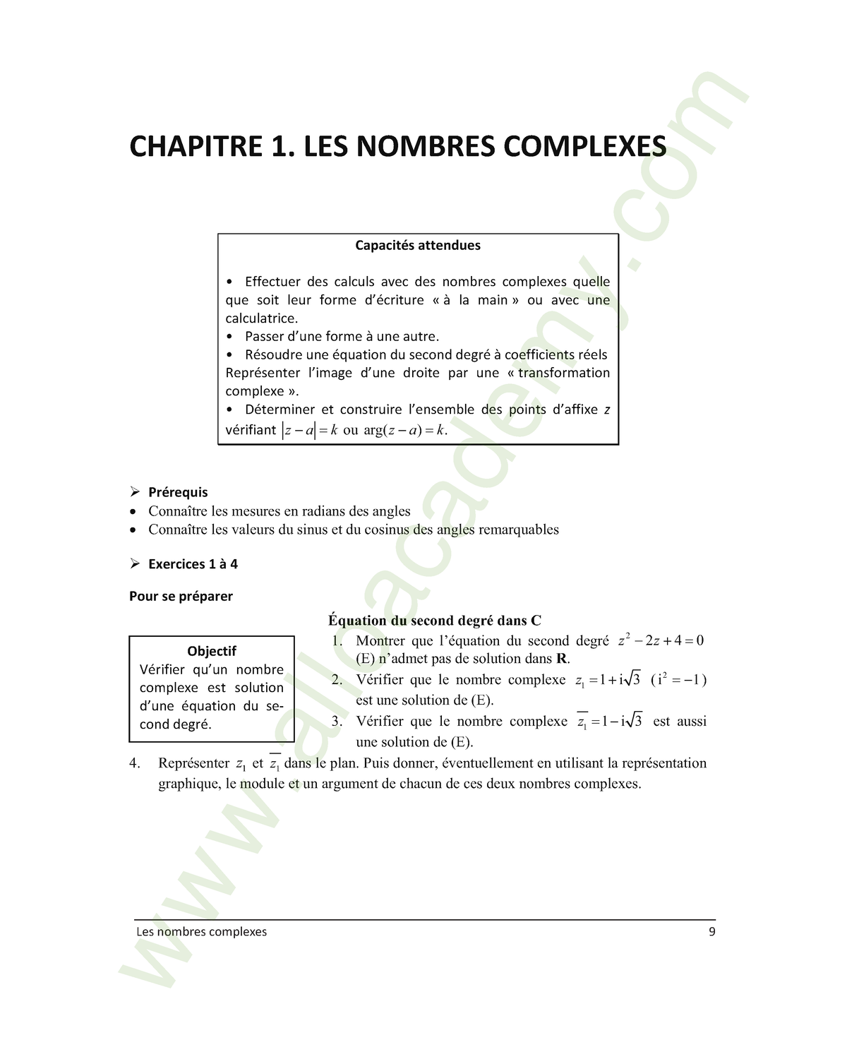 4Nombres-complexes-cours-04 (www - ĞƐ ŶŽŵďƌĞƐ ĐŽŵƉůĞdžĞƐ ε - Studocu