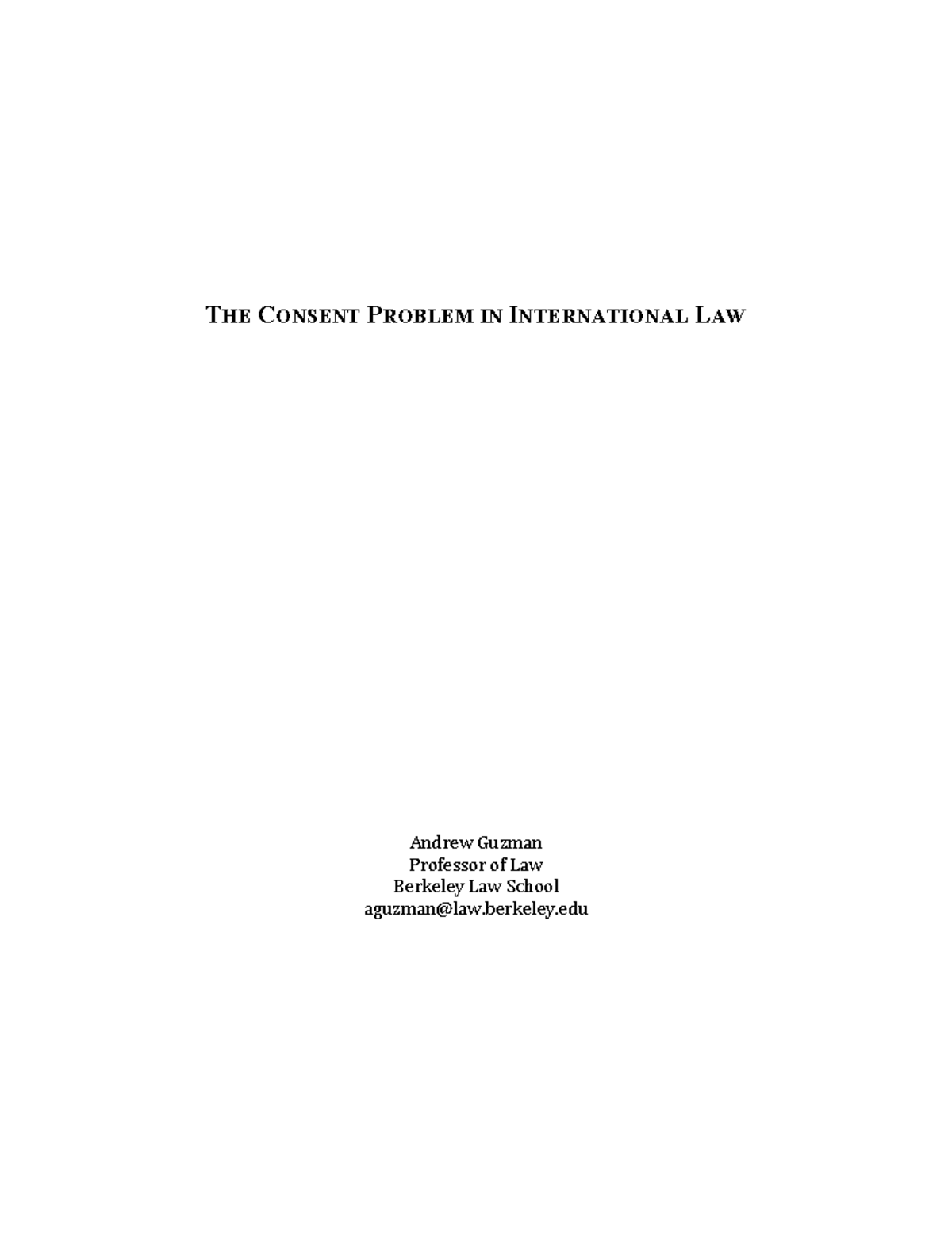 consent in international law essay