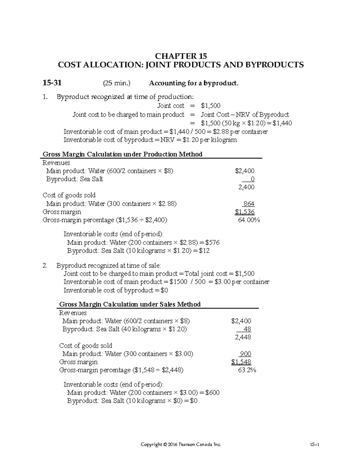 Ch15 solutions text problems d d dkdnd - CHAPTER 15 COST ALLOCATION ...