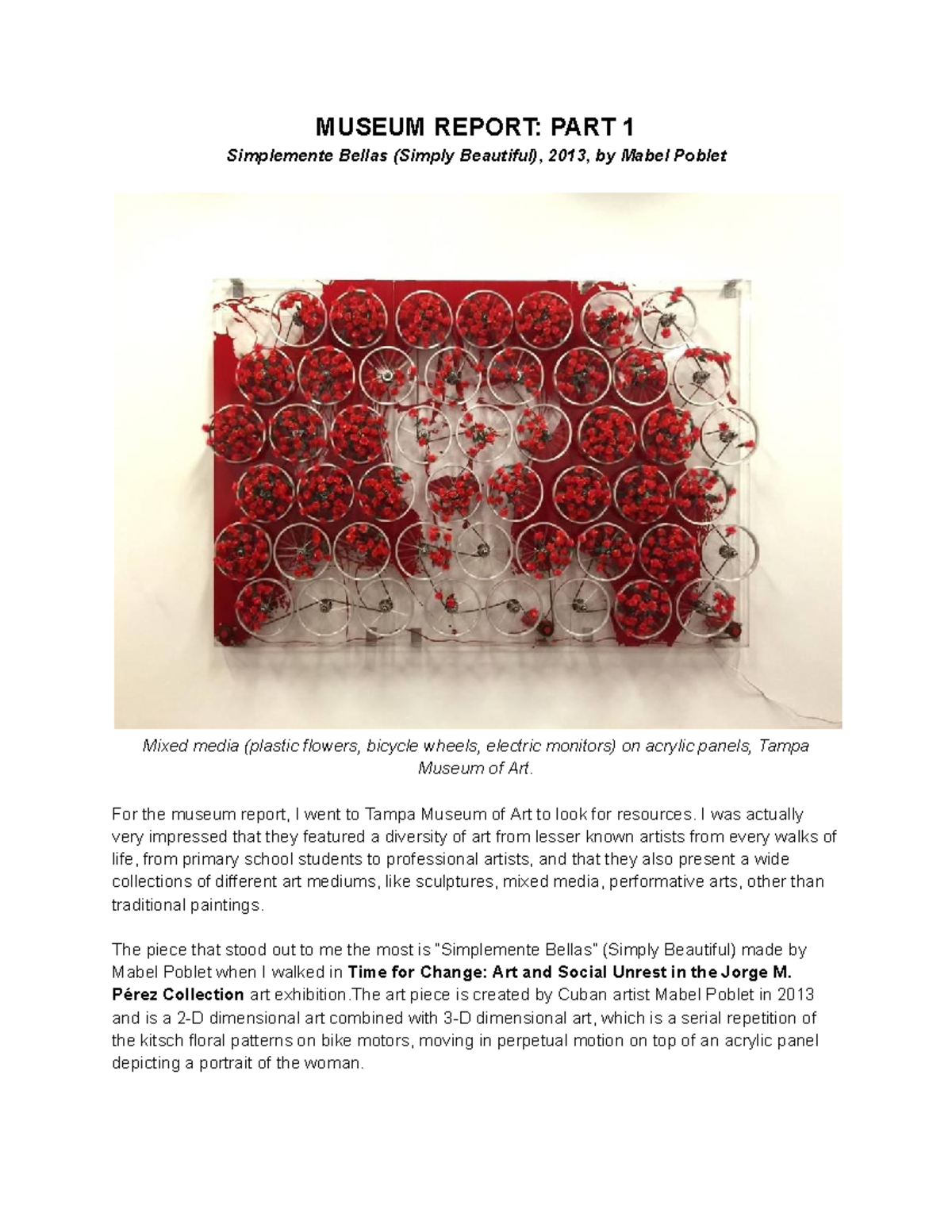 Tien Dao - Museum Report - MUSEUM REPORT: PART 1 Simplemente Bellas ...