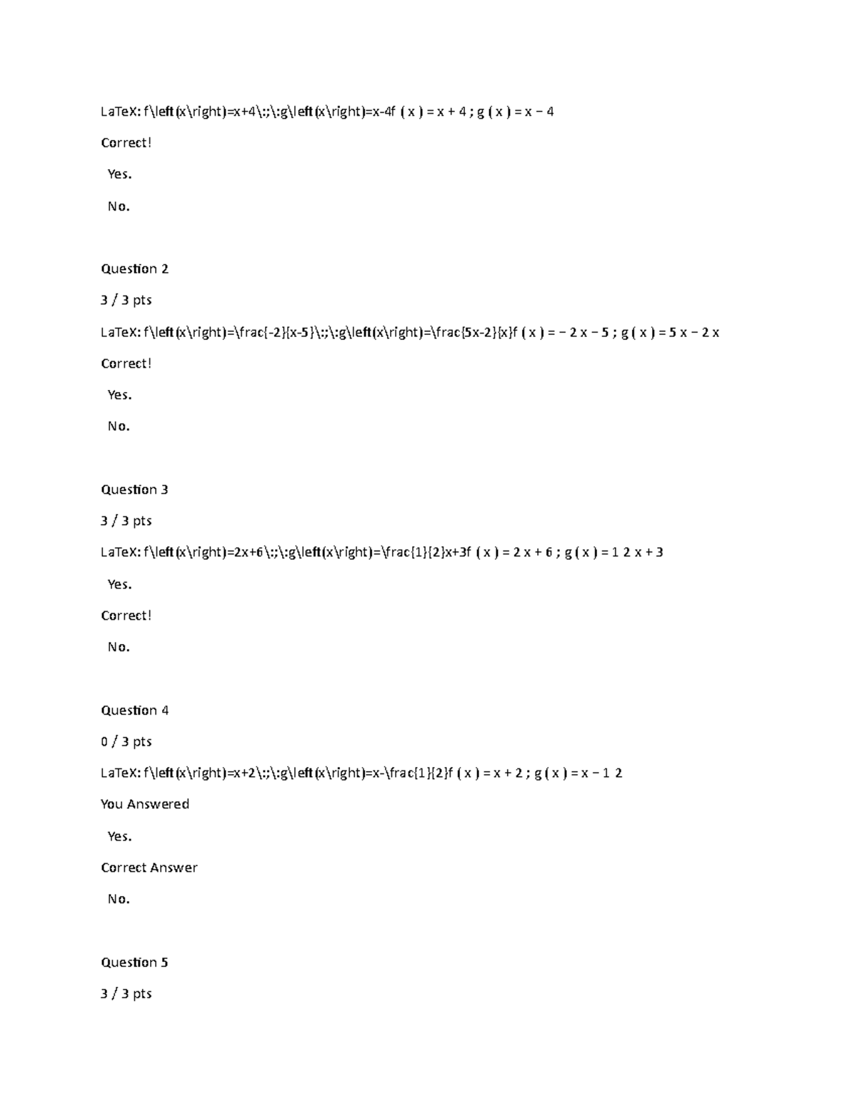 Gen math module 6 science latex f left x right x 4 g left x