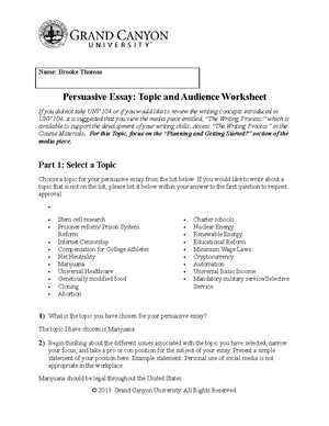 Critical Thinking Reflection Student Grand Canyon University Phi 105 Critical Thinking Reflection Student Grand Canyon University Phi 105