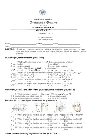 Q1 Week 2 LAS 2 Distinguishing Rational Functions, Rational Equations ...