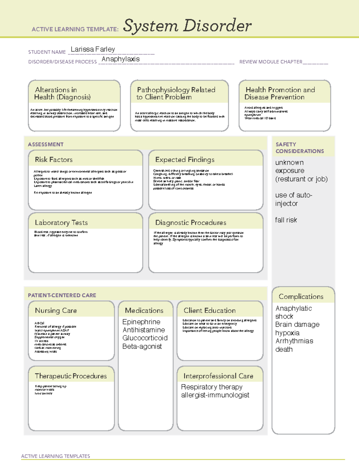 anaphylaxis-ati-nuring-template-active-learning-templates-system