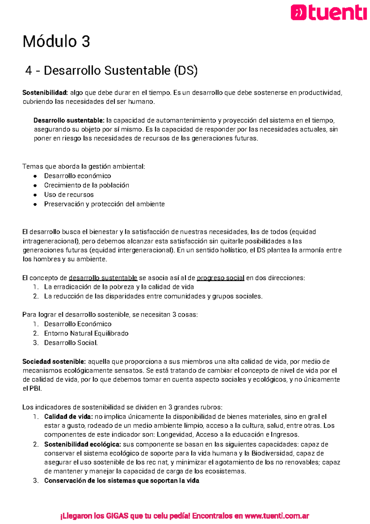 Resumen Final Gestión Ambiental Un Tema - Módulo 3 4 - Desarrollo ...