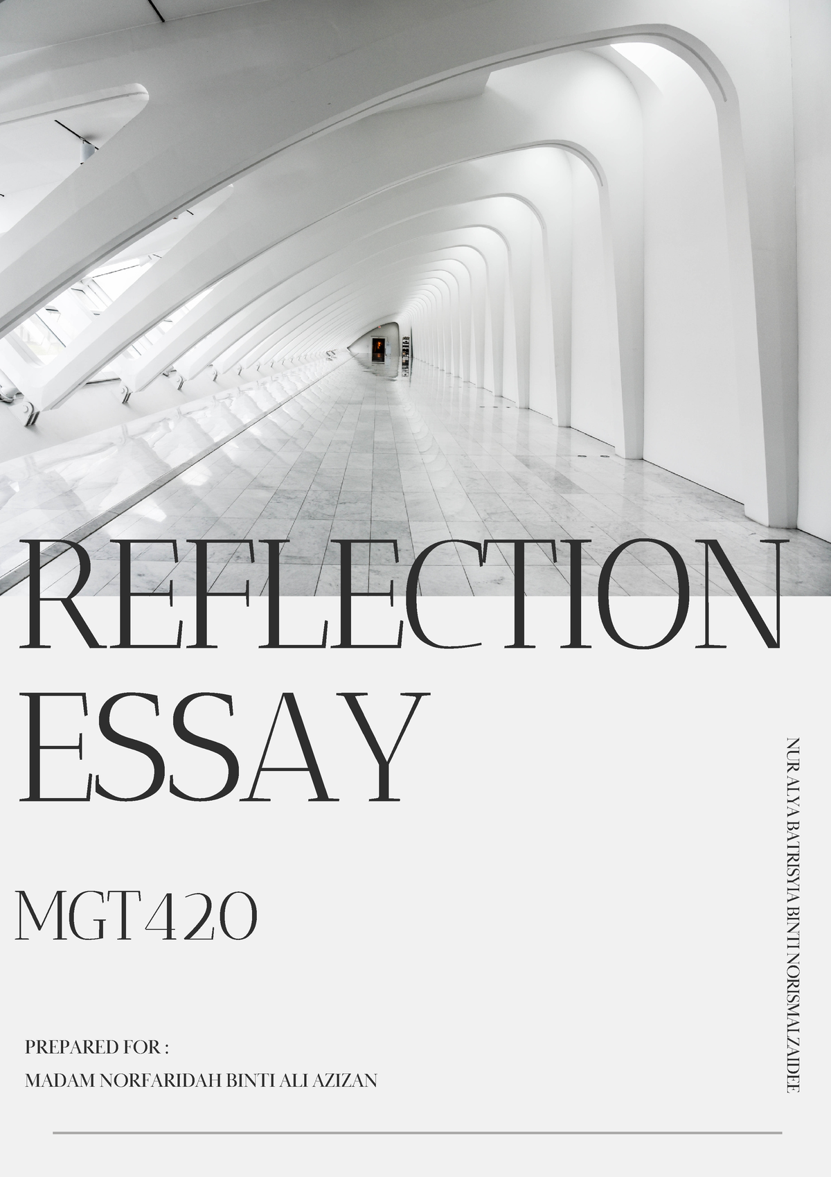 mgt 420 individual assignment reflection