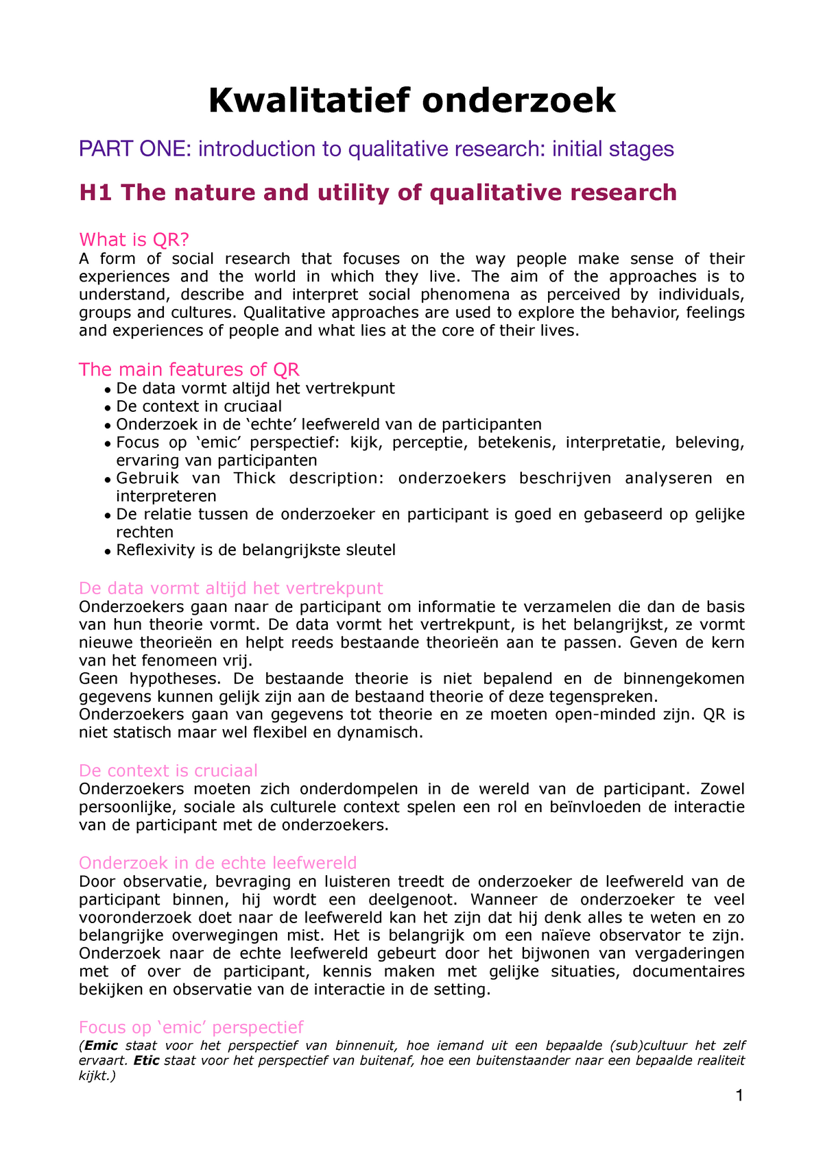 qualitative research kwalitatief onderzoek