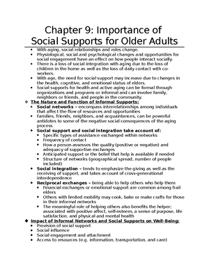 Chapter 11 notes - Living arrangements and social interactions among ...