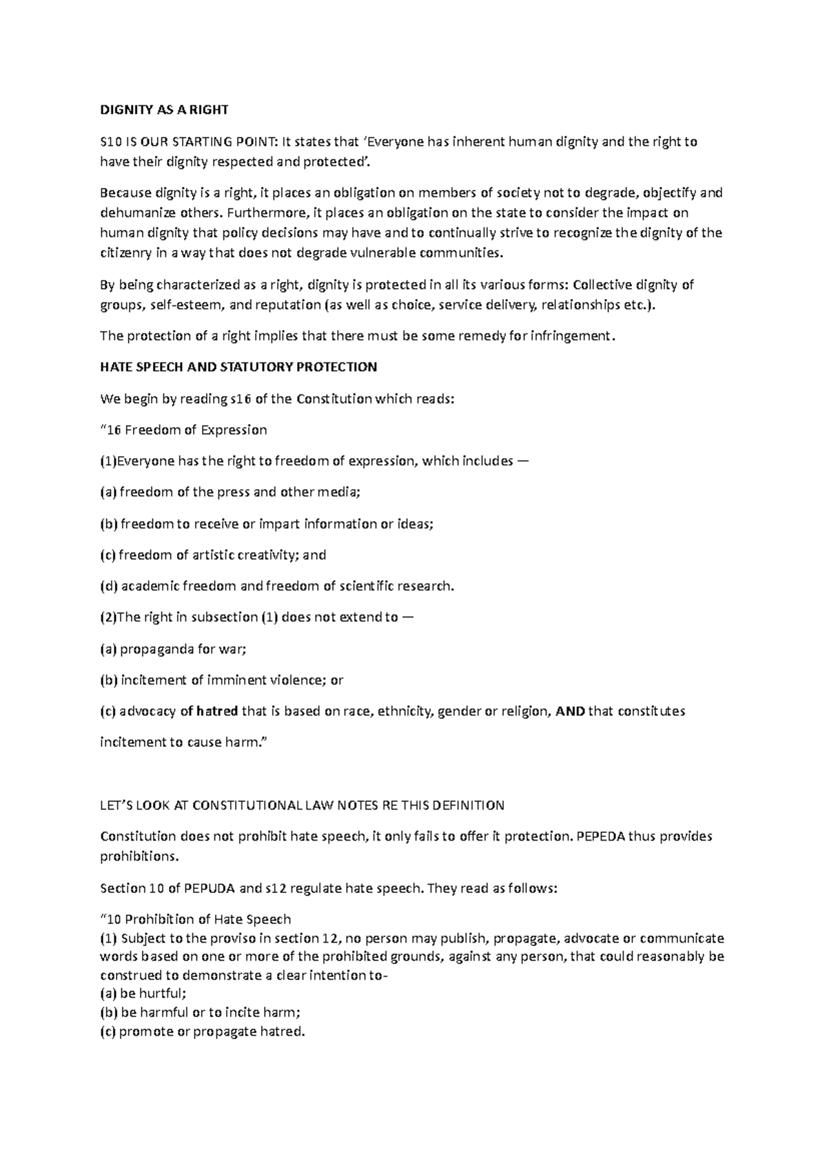 Dignity AS A Right (3) - DIGNITY AS A RIGHT S10 IS OUR STARTING POINT ...