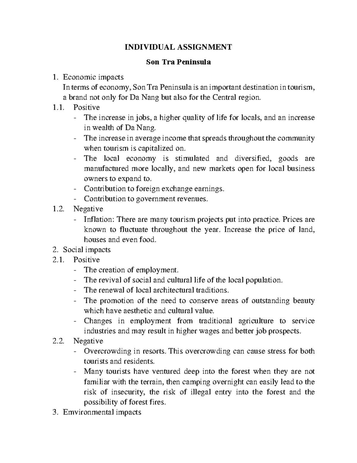 individual assignment meaning