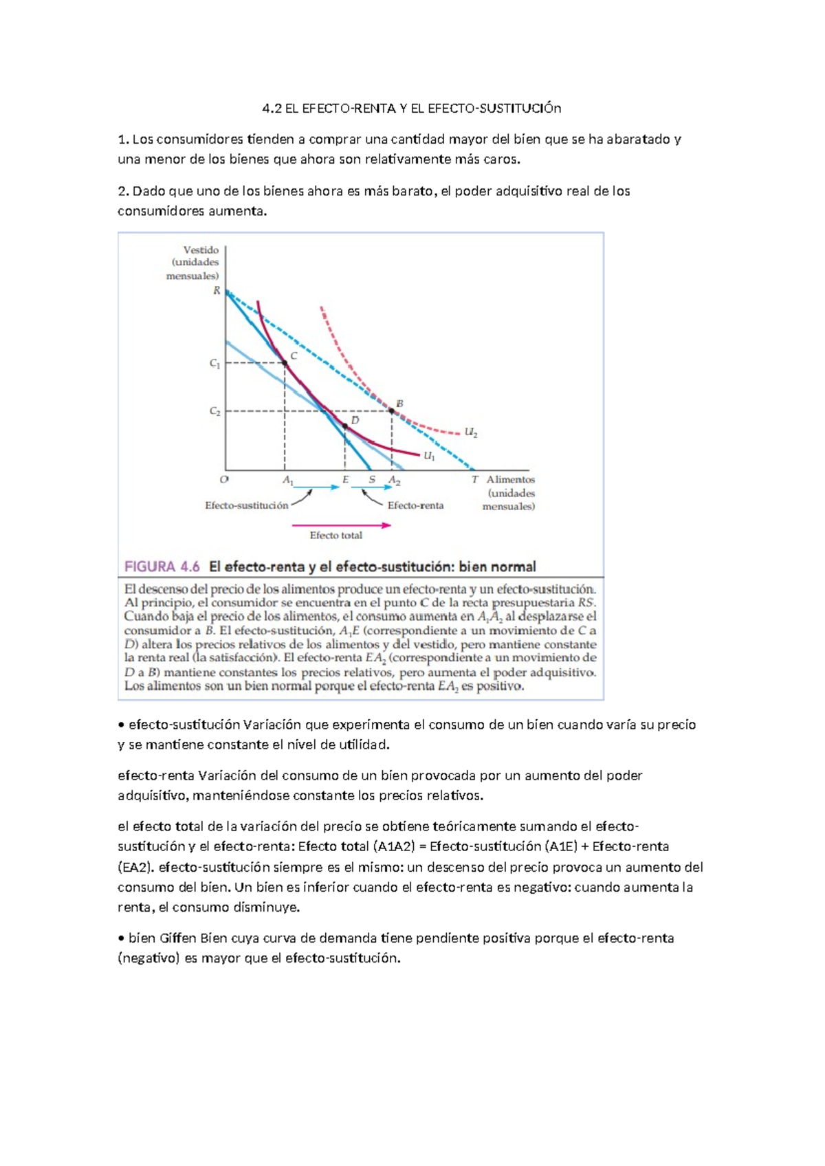 4 - resumen del libro de microeconomia - 4 EL EFECTO-RENTA Y EL EFECTO ...